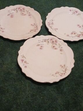USA China Virginia Rose 3 Plates